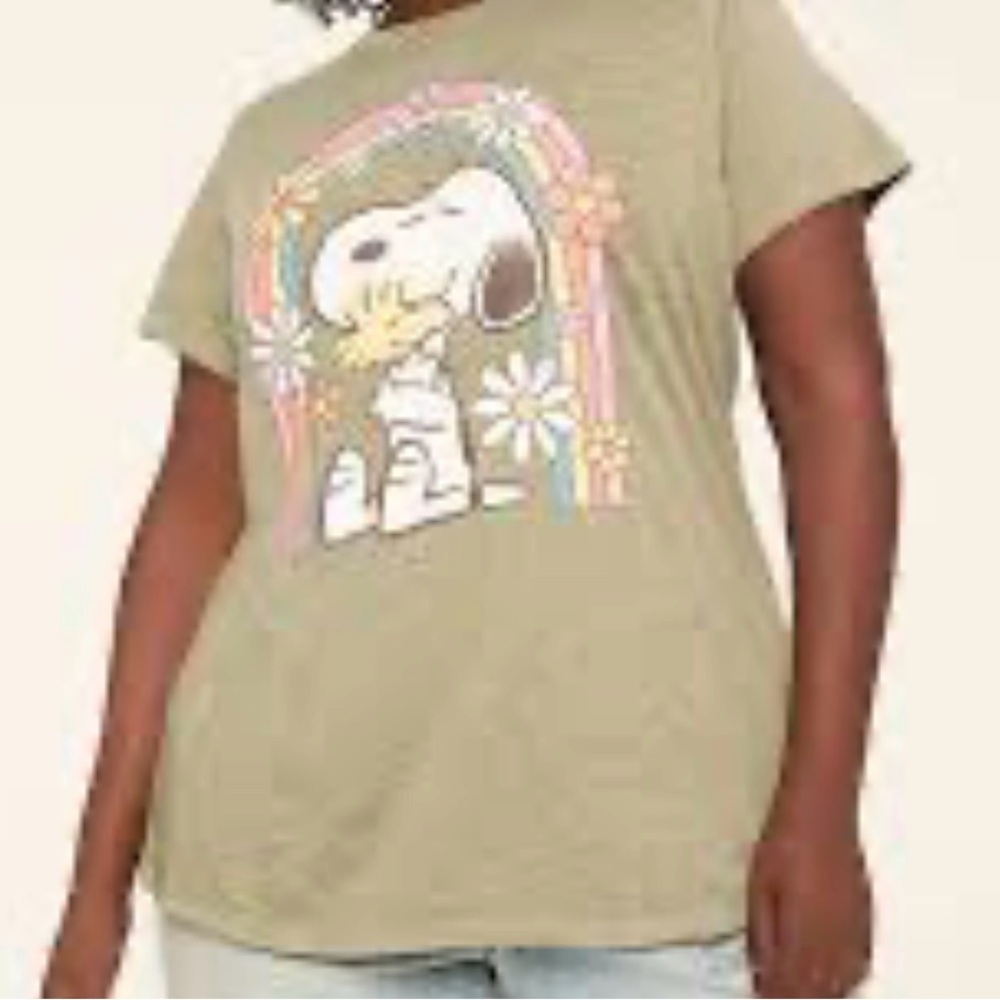 Lane Bryant  Olive Graphic Snoopy Tee - 18/20